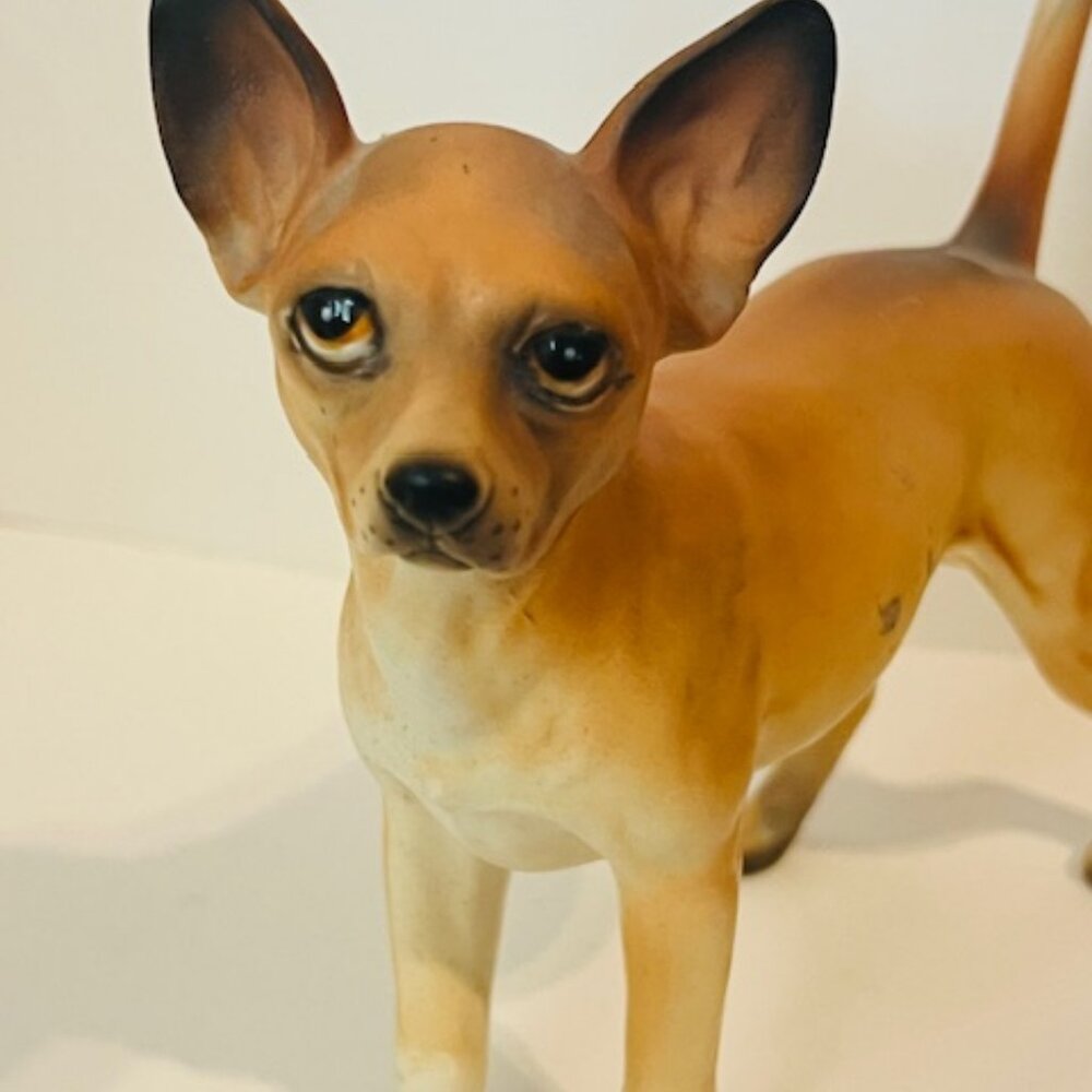 Chihuahua Figurine Puppy Dog Vtg Lefton Porcelain Japan Taco Bell Gift Decor - Picture 2 of 5